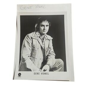Gene Vowel Vintage 60s Country Music 8x10 Press Photo Black & White Collectible